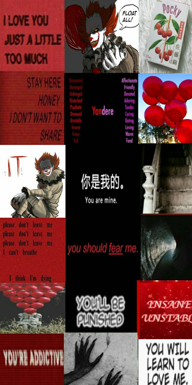 Pennywise Clown Collage Wallpaper