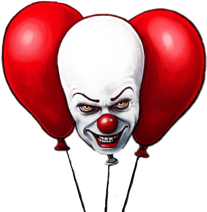 Pennywise Clownwith Balloons PNG