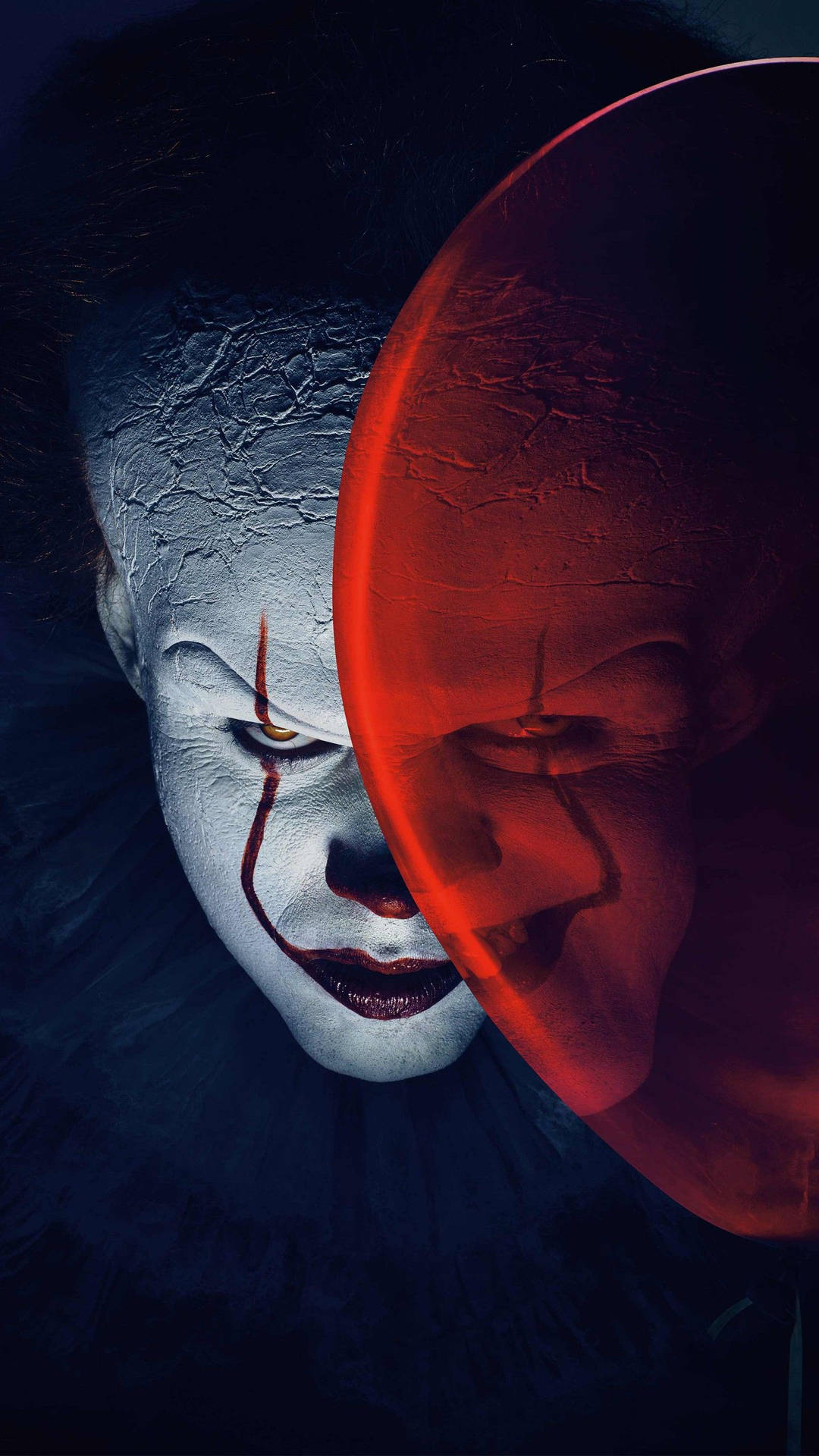 Pennywise On Black Horror Wallpaper
