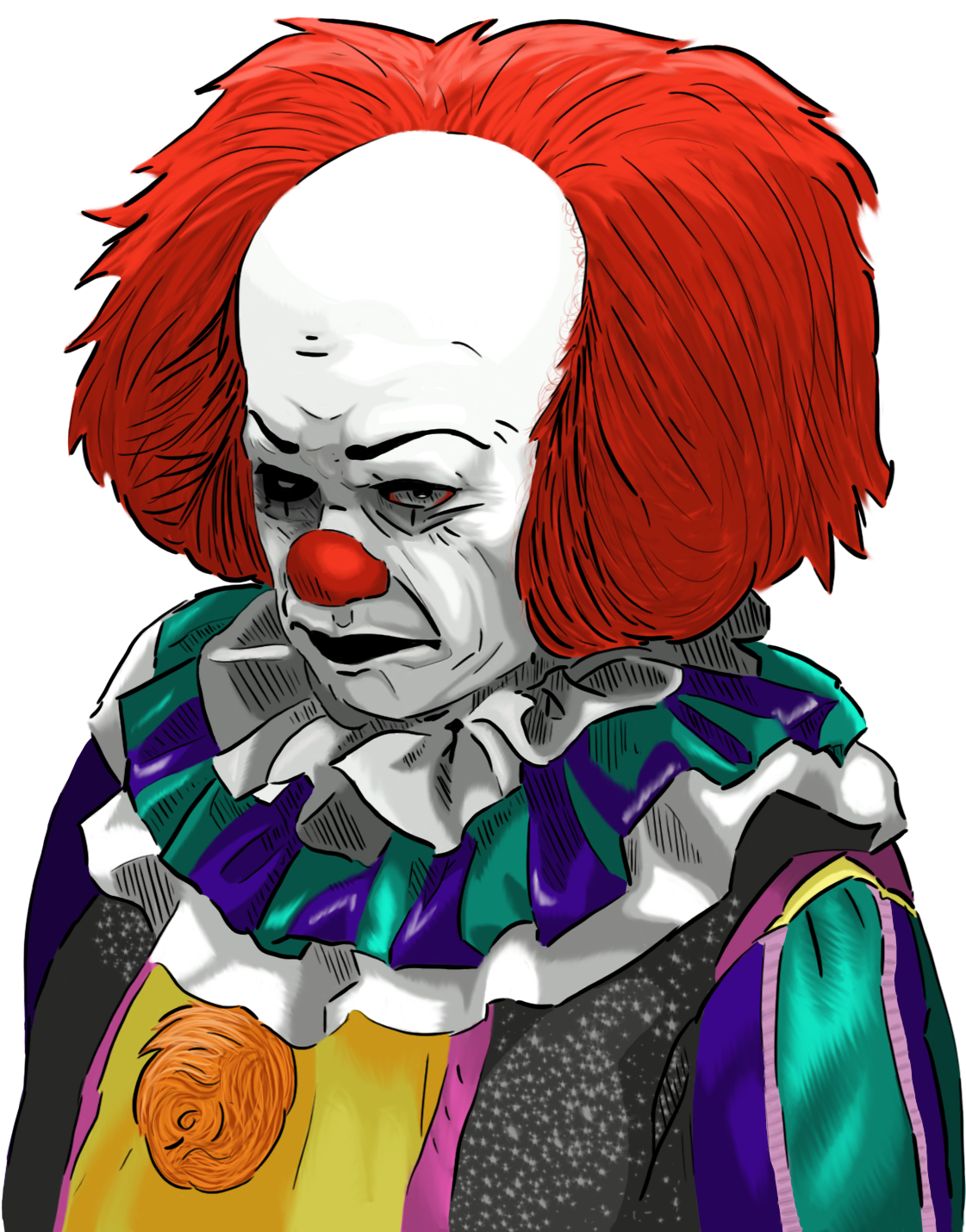 Pennywise Portrait Artwork PNG