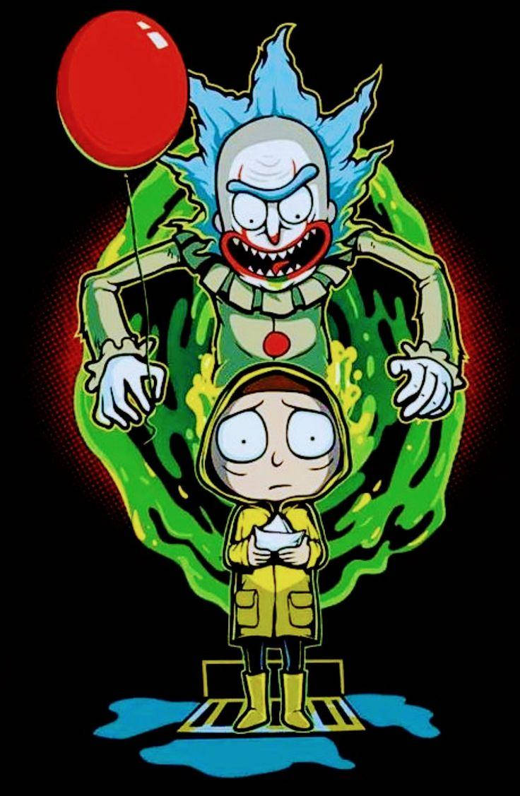 Pennywise Rick And Morty Iphone Wallpaper
