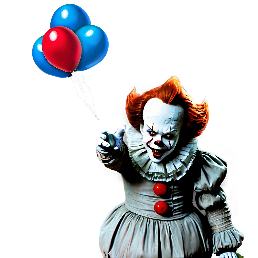 Download Pennywise With Balloons Png 13 | Wallpapers.com