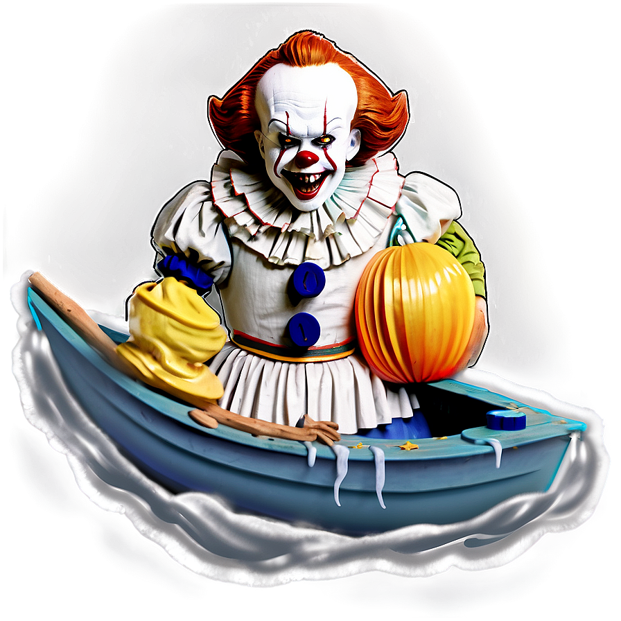 Download Pennywise With Boat Png Ald | Wallpapers.com