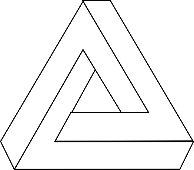 Penrose Triangle Illusion PNG