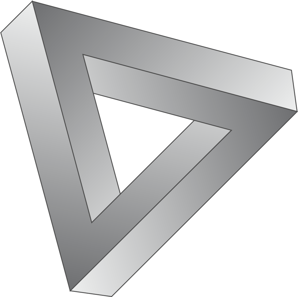 Penrose Triangle Illusion PNG