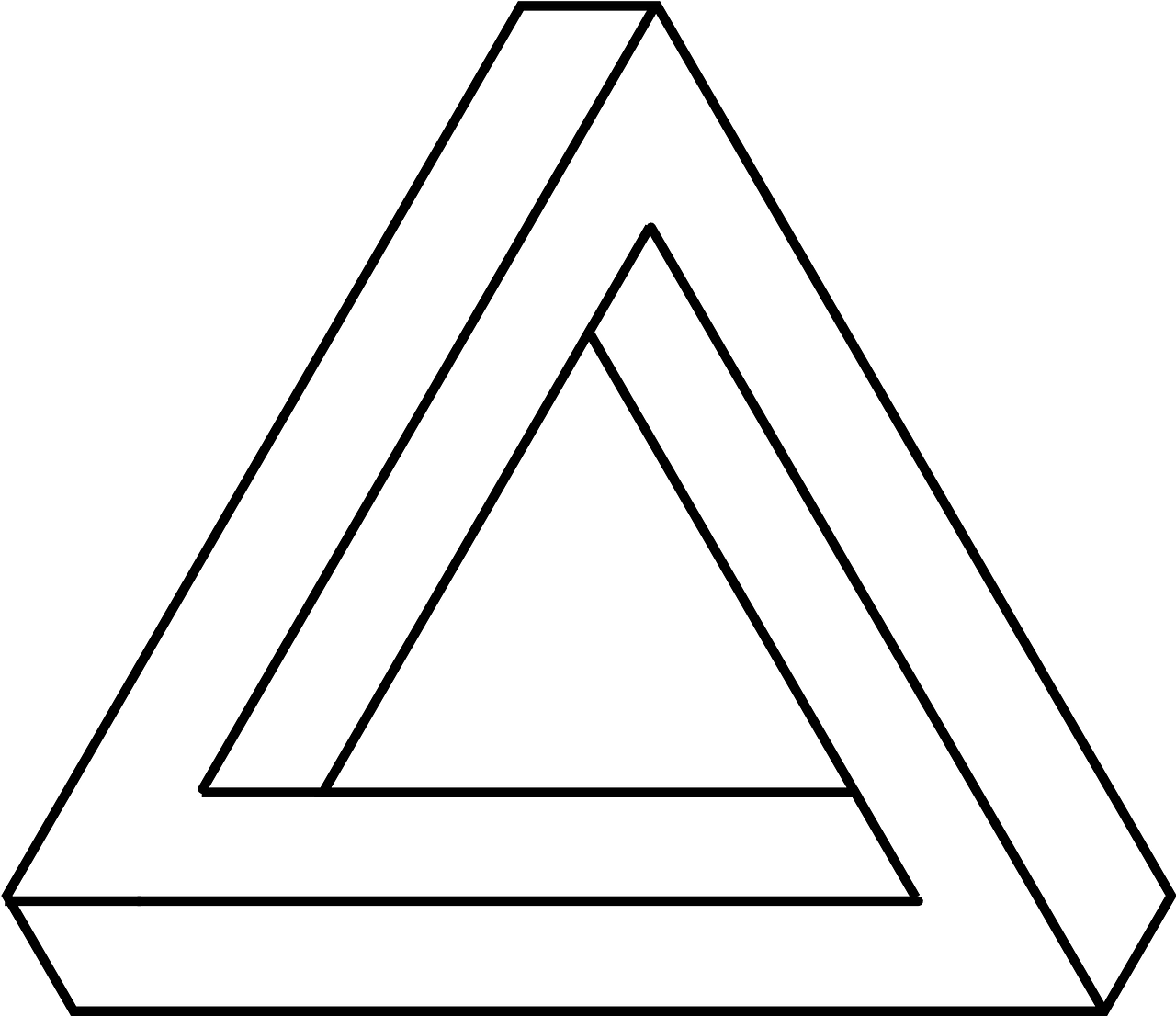 Penrose Triangle Illusion.png PNG