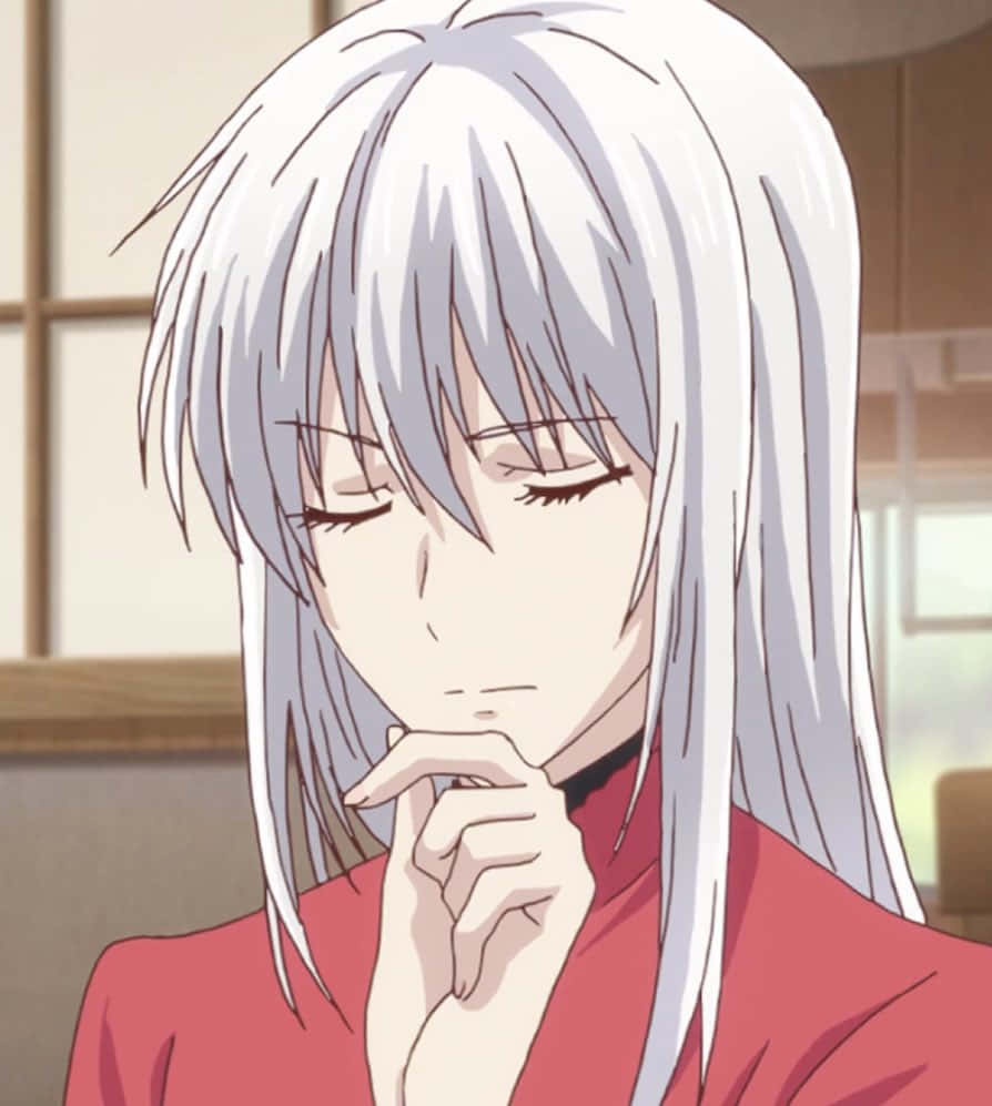 Pensive Anime Personage Ayame Sohma Achtergrond