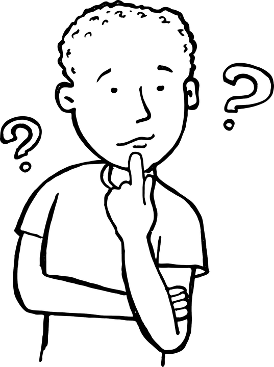 Pensive Manwith Question Marks PNG