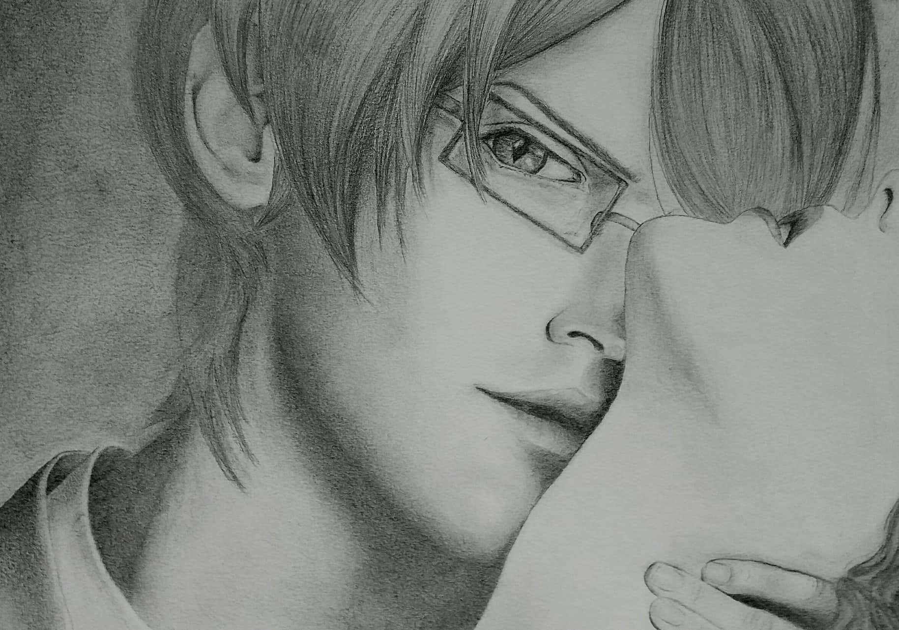 Dibujo De Joven Pensativo Fondo de pantalla