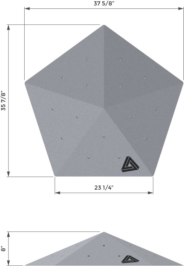 Pentagon Dimensional Drawing PNG