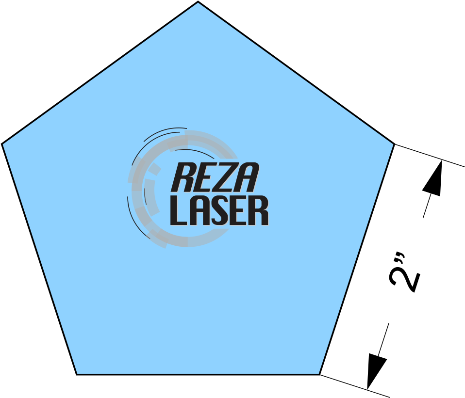 Pentagon Reza Laser Logo PNG