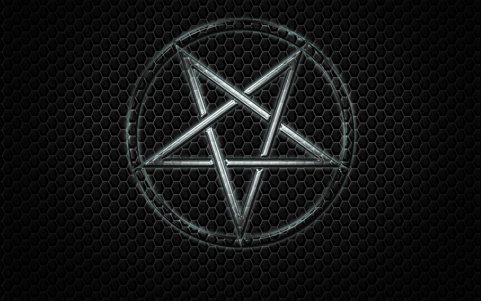 Pentagram In Hexagon Wallpaper