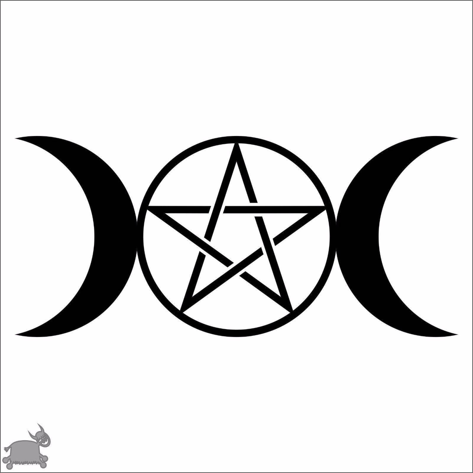Pentagram With Crescent Moons Wallpaper