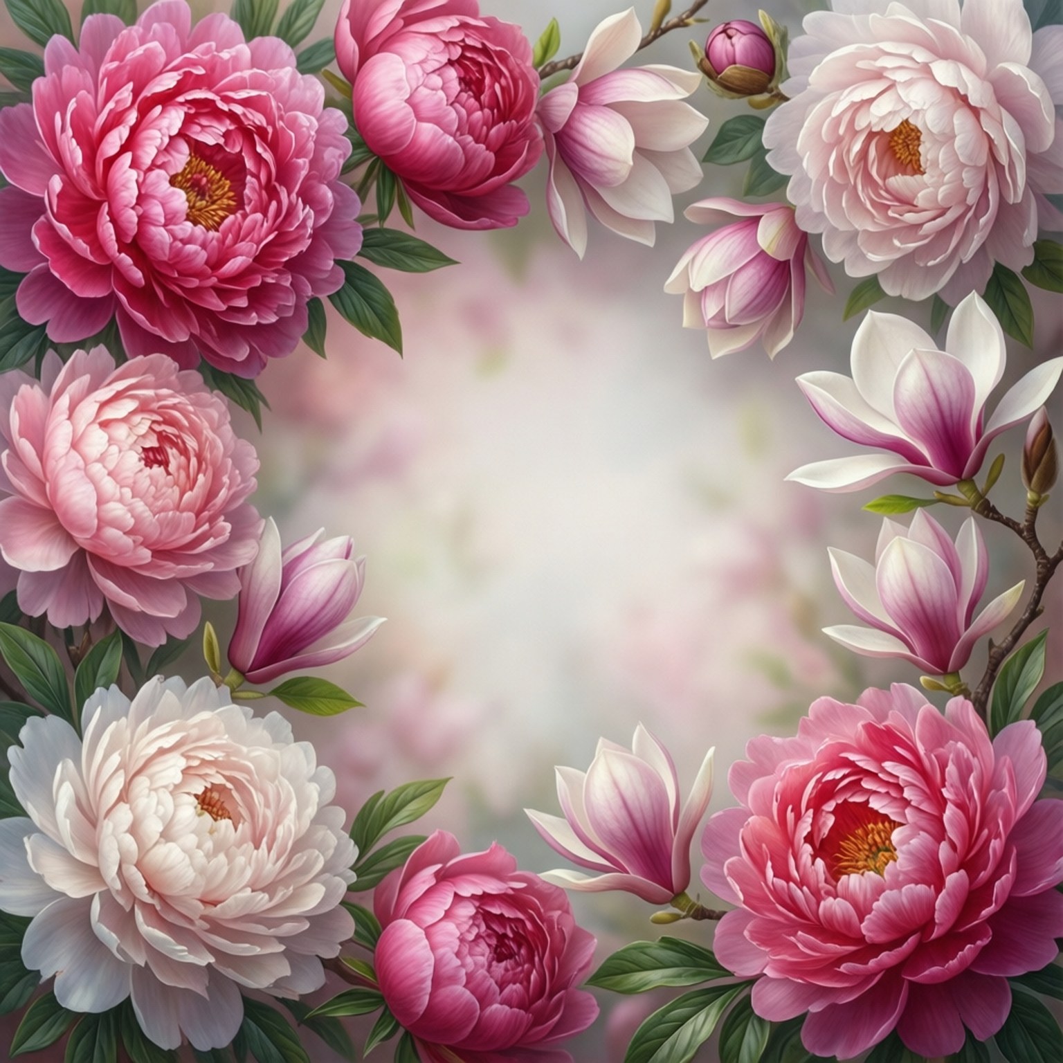 Peony Corner Gradient Achtergronden