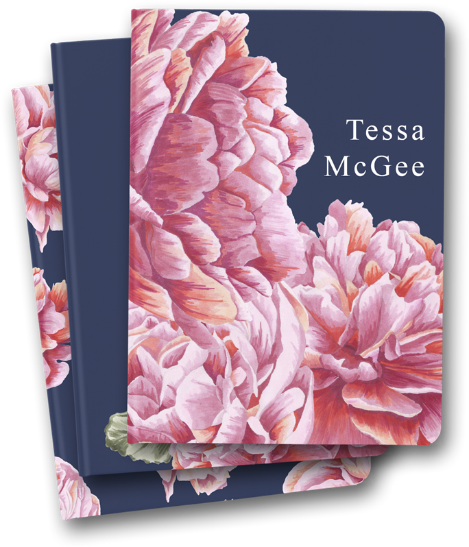 Peony Floral Notebook Cover PNG