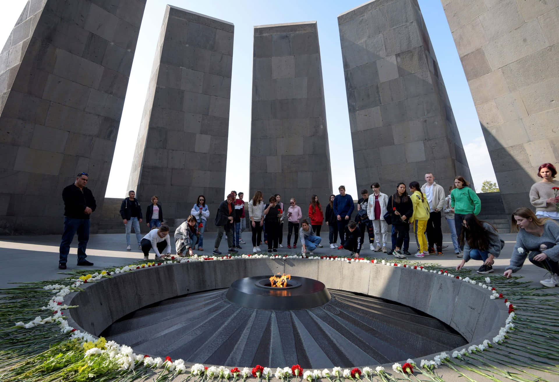 People At The Armenian Genocide Memorial Wallpaper
