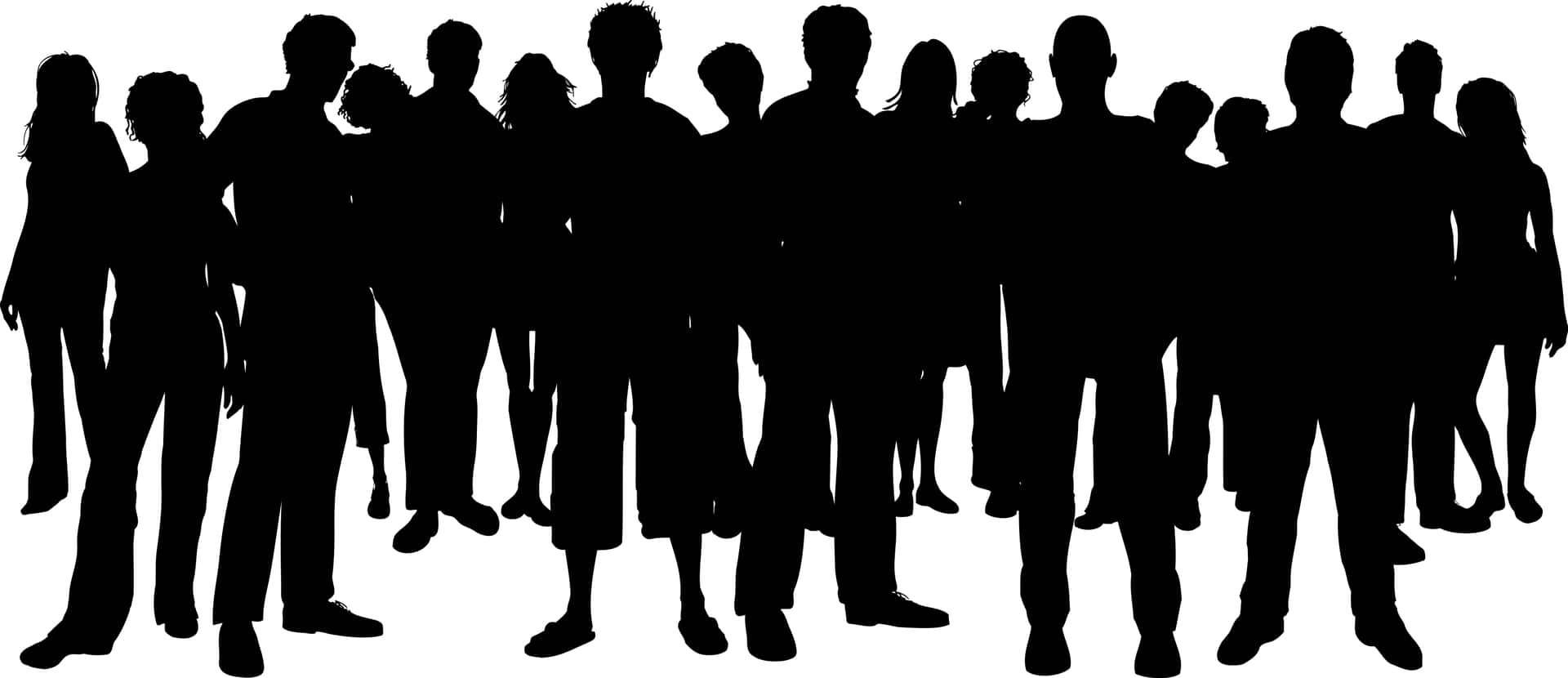 Silhouette Of A Group Of People