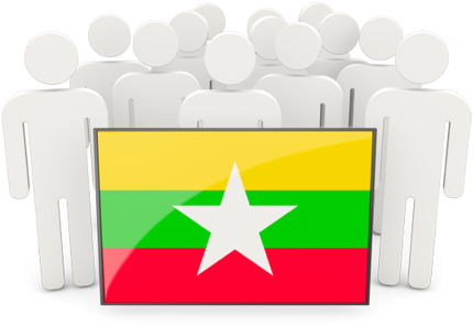 People Holding Flag Icon PNG