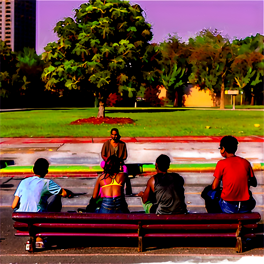 Download People Sitting At Park Png Ycp | Wallpapers.com