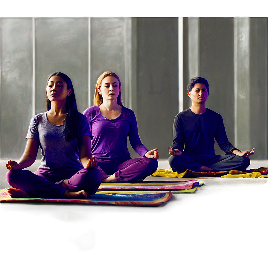 Download People Sitting In Meditation Pose Png Jsq | Wallpapers.com