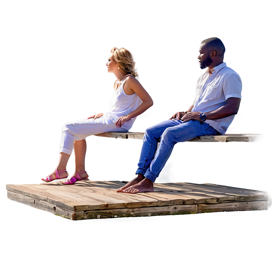 People Sitting On Dock Png Mnm PNG