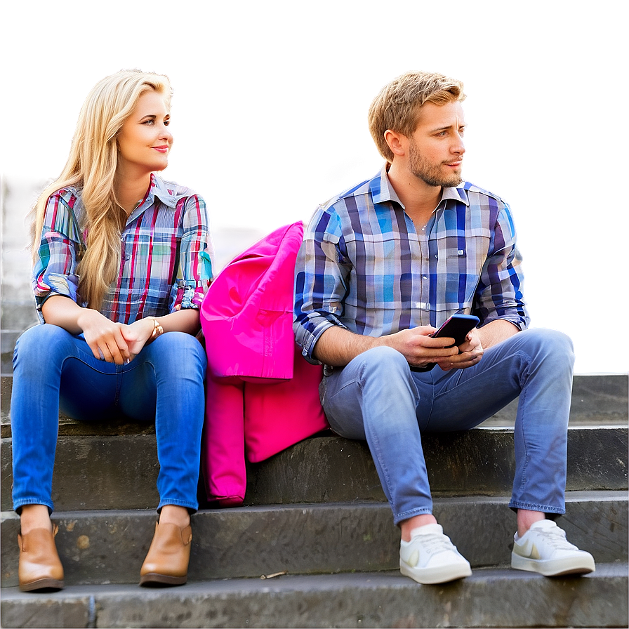 People Sitting On Stairs Png Uxn33 PNG