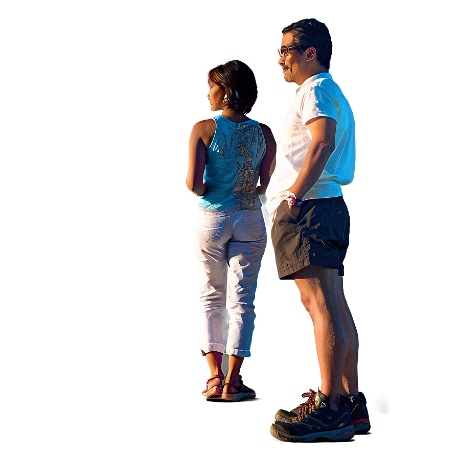 People Standing At Sunset Png Ids PNG