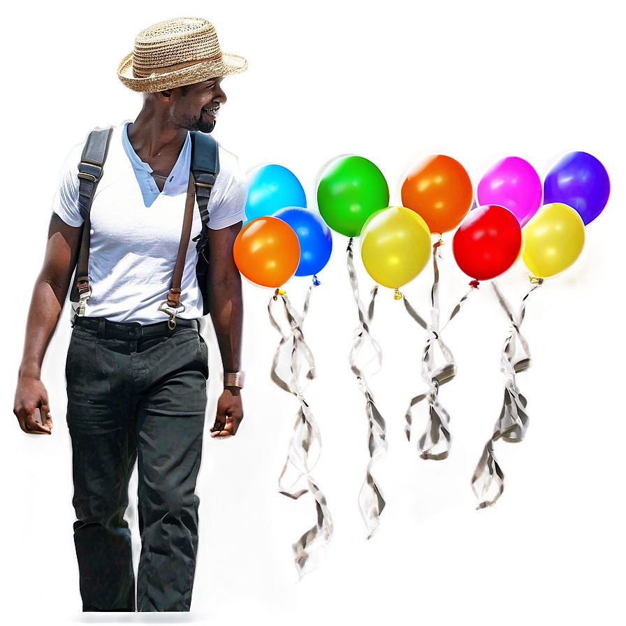 People Standing With Balloons Png Ywp55 PNG
