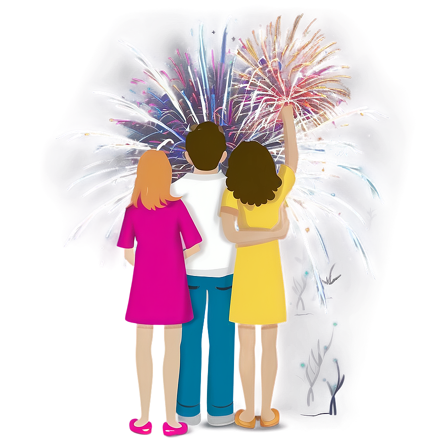 People Watching Fireworks Png Lsi96 PNG
