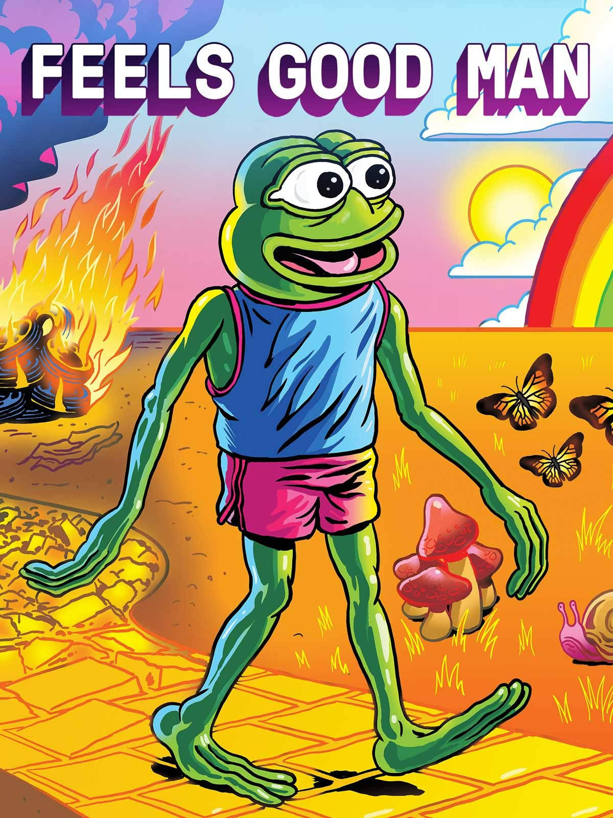 Pepe The Frog Feels Good Man Wallpaper