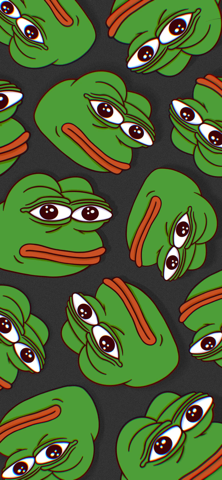 Pepe The Frog Green Pattern Wallpaper