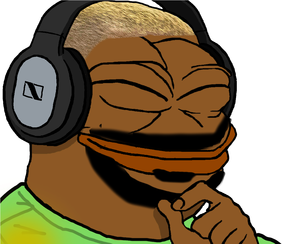 Pepe The Frog Listeningto Music PNG