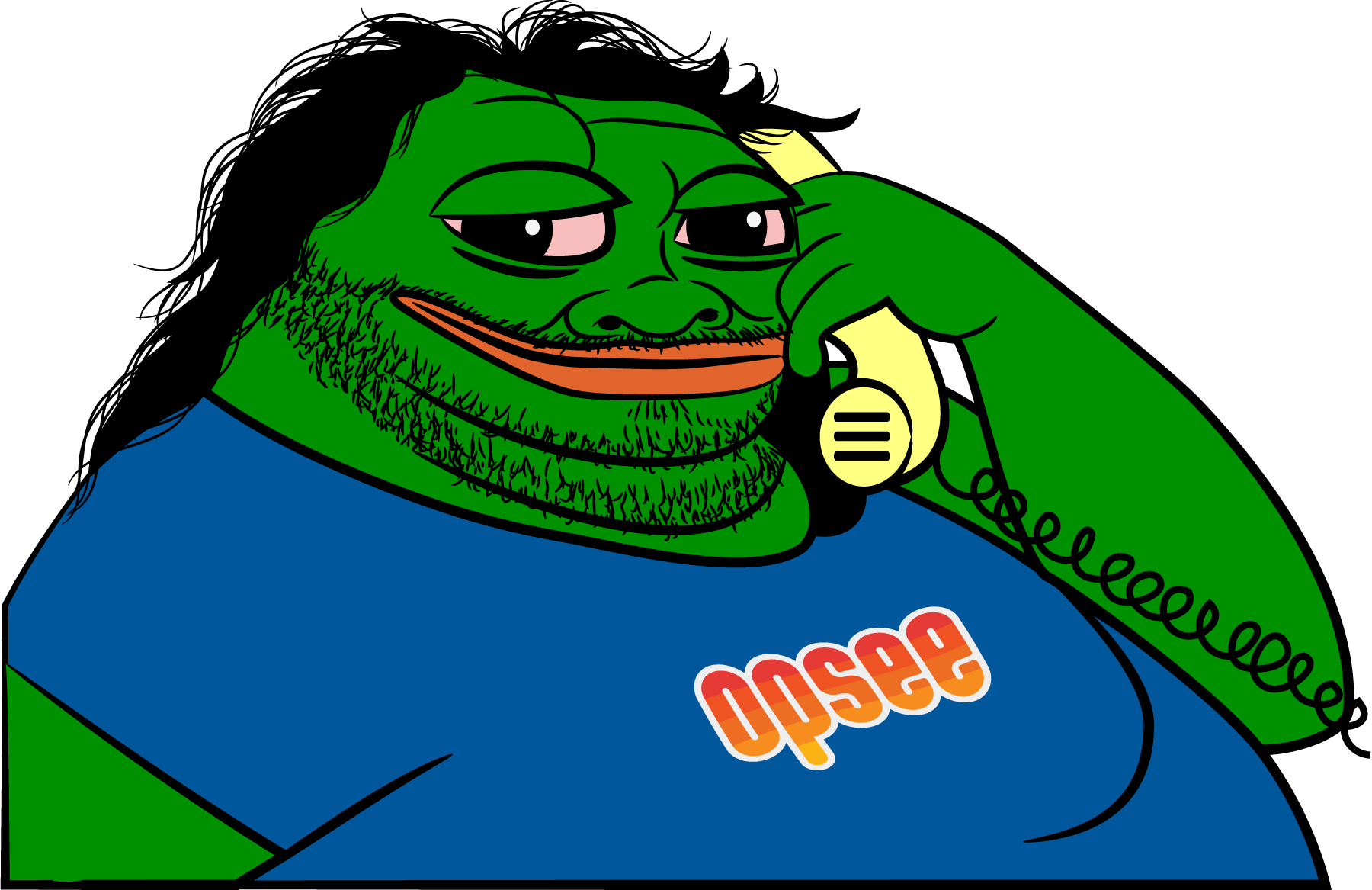 Pepe The Frog On Phone PNG