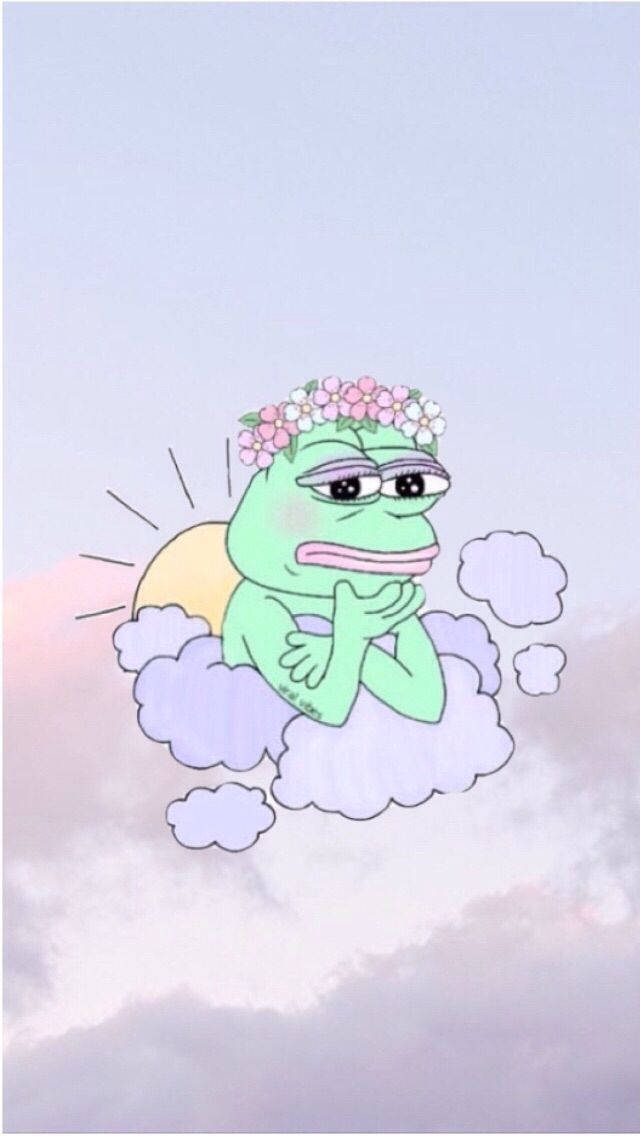 Pepe The Frog Pastel Clouds Wallpaper