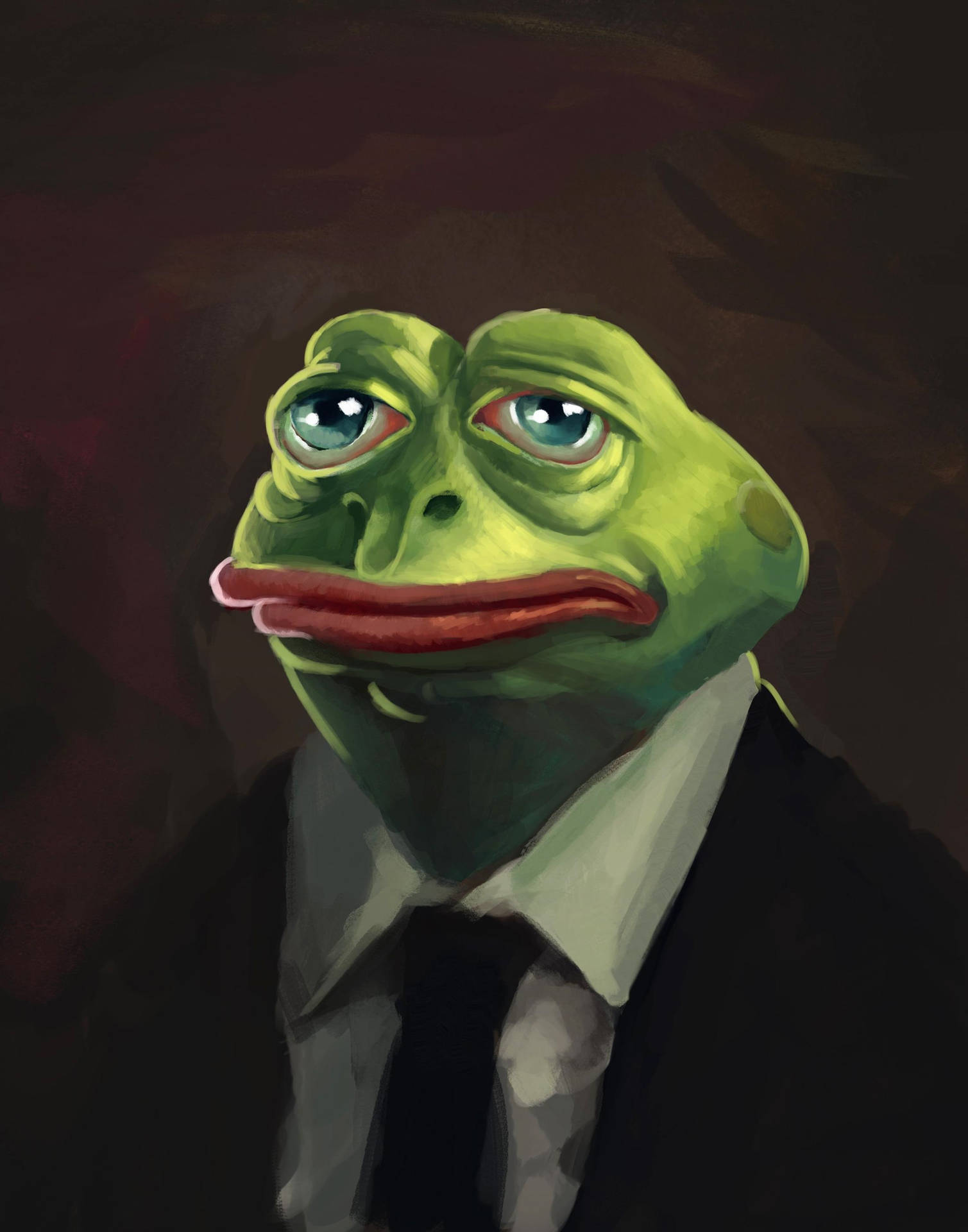 Pepe The Frog Realistic Art Wallpaper