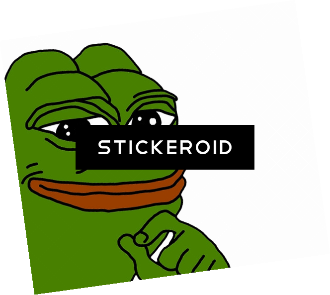 Pepe The Frog Thinking Pose PNG