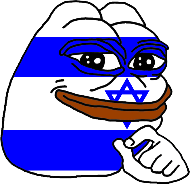 Pepe_ Frog_with_ Blue_and_ White_ Stripes PNG