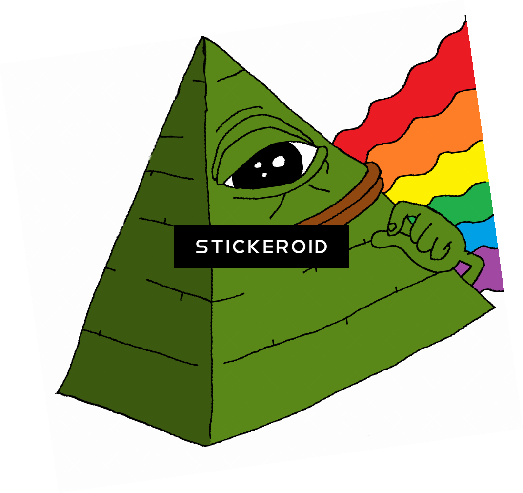 Pepethe Frog Illuminati Pyramid PNG