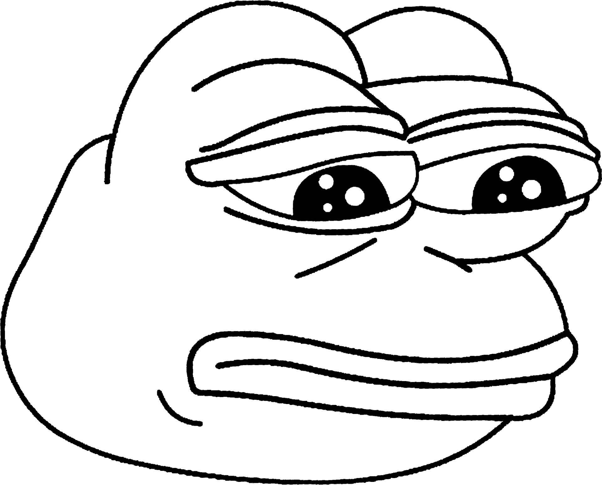 Pepethe Frog Sad Expression PNG