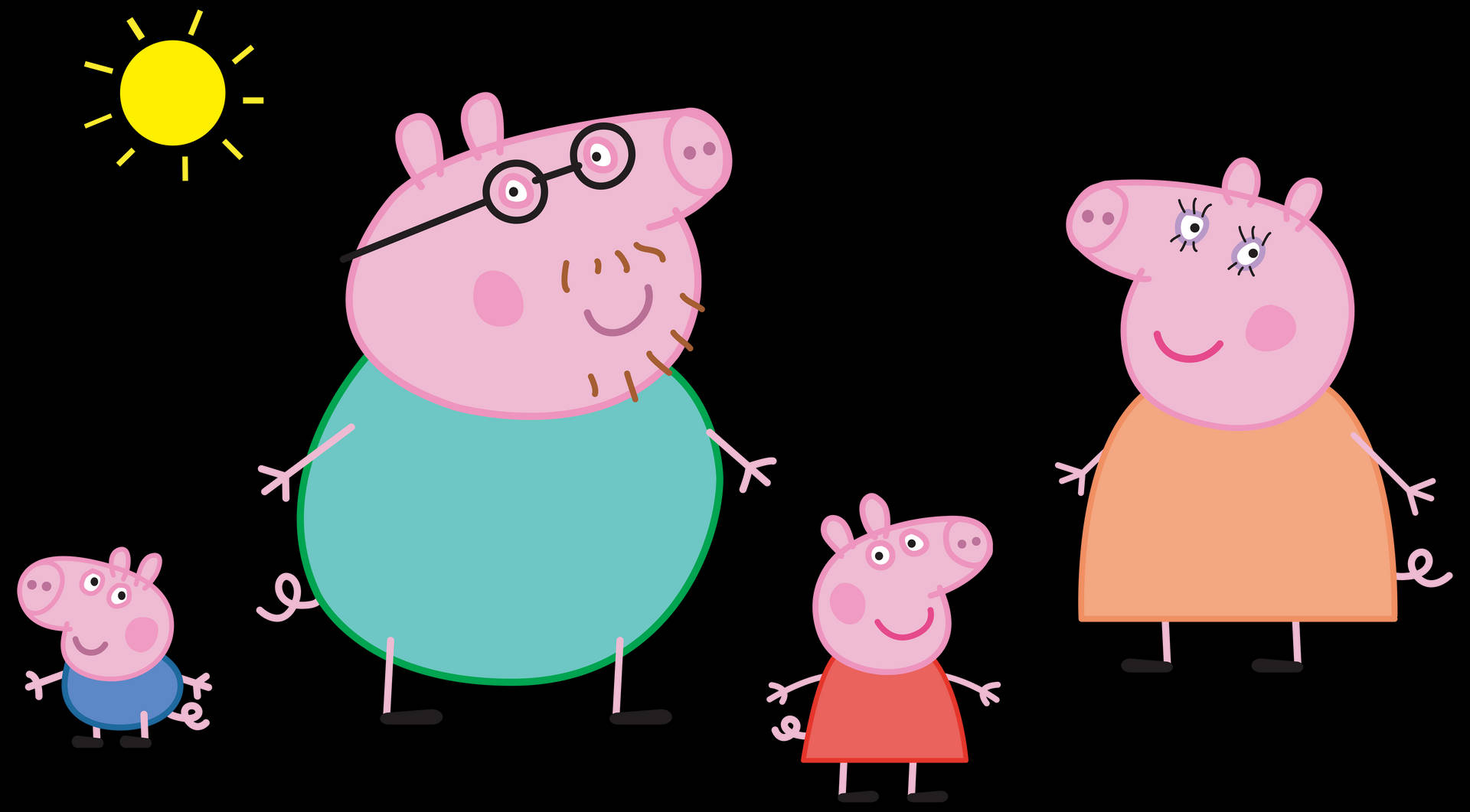 Peppa Pig And Family wallpaper.