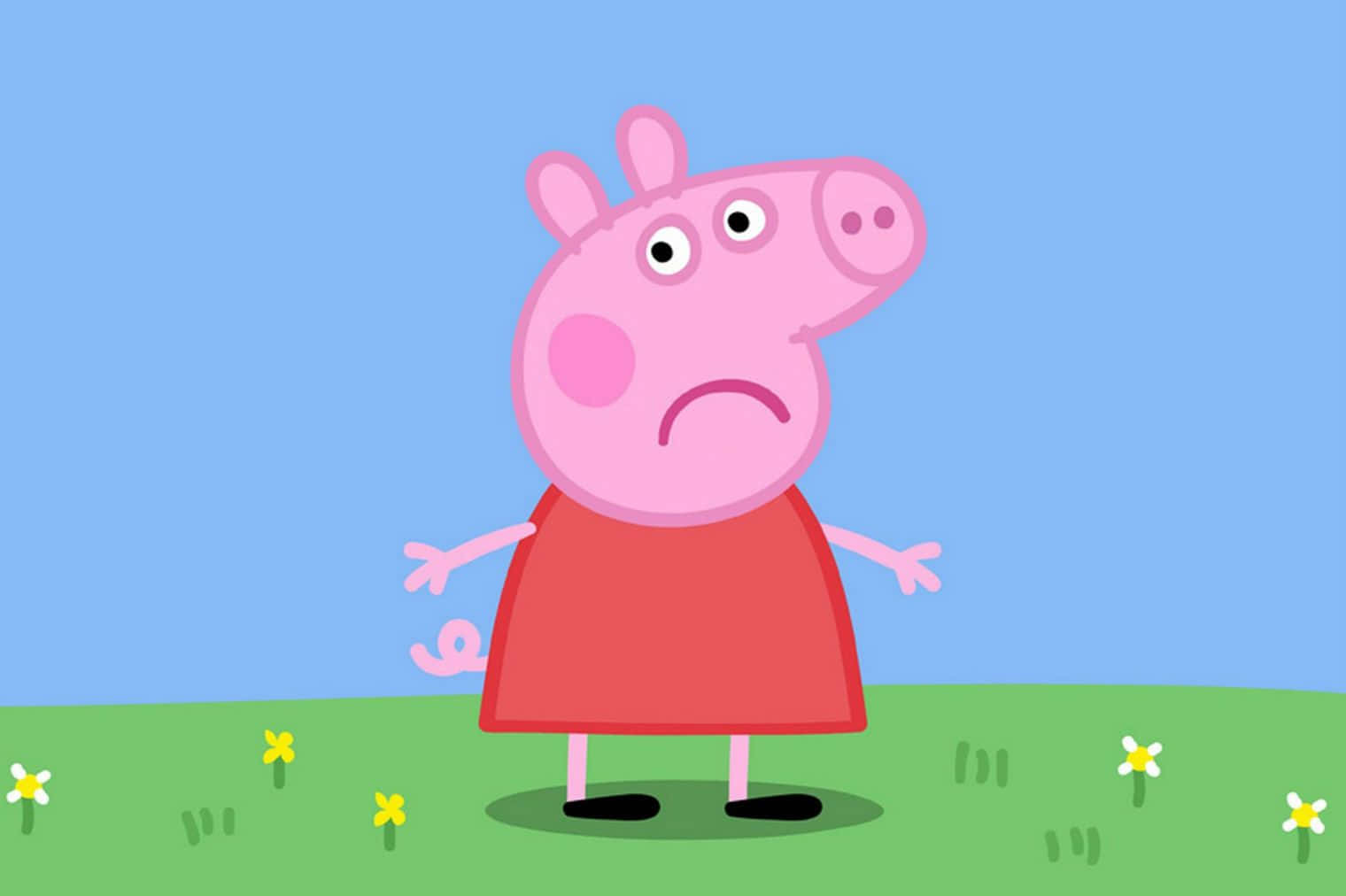 Sad Face Peppa Pig Background