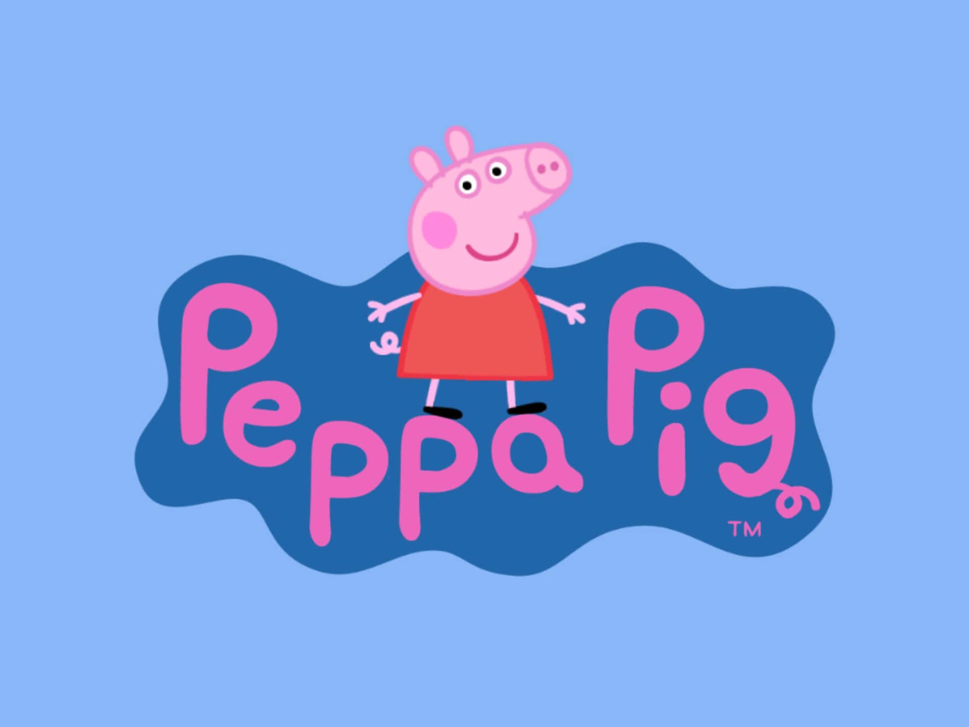 British Animated Series Logo Peppa Pig Background