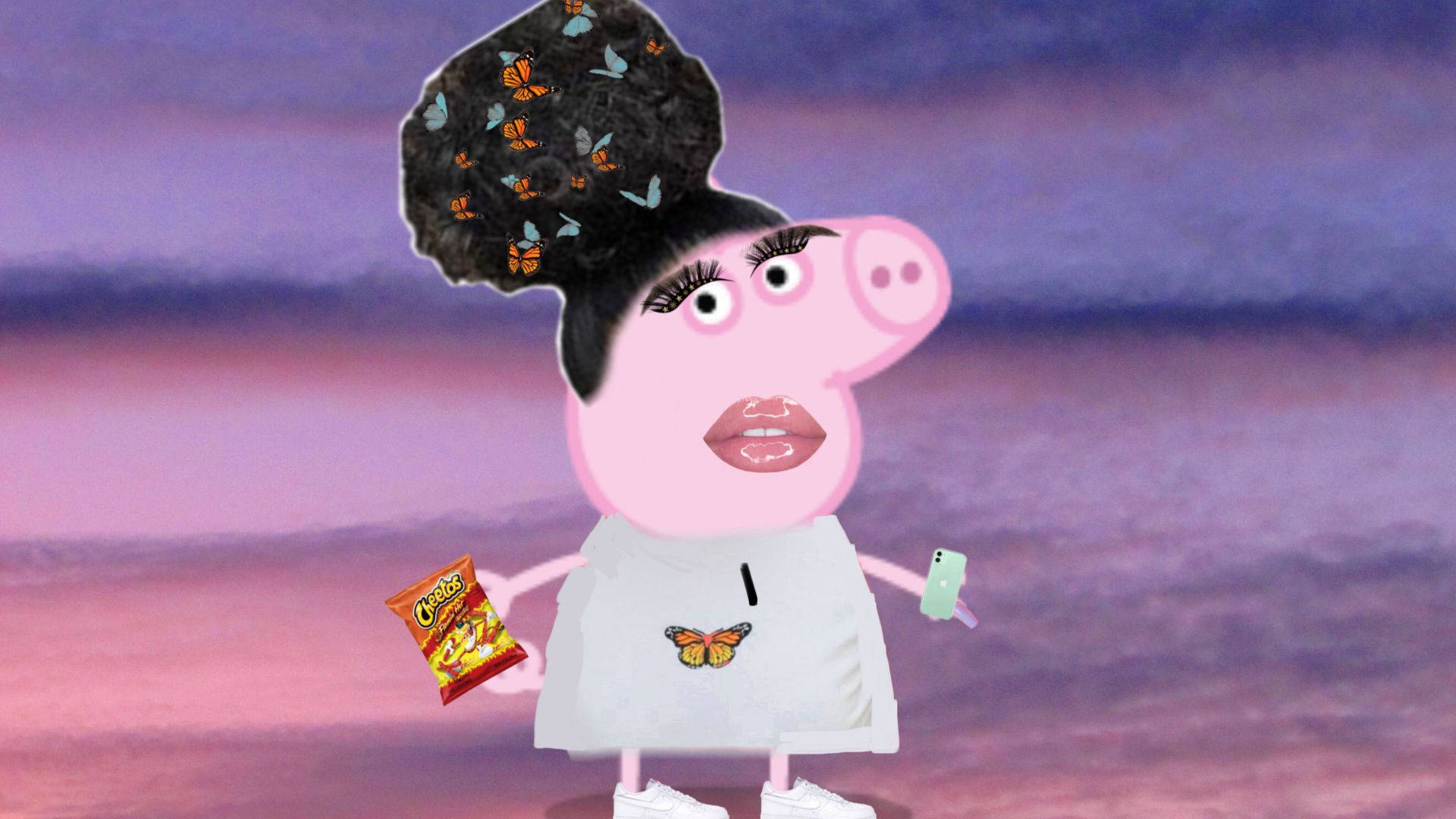 Peppa Pig Baddie PFP Wallpaper