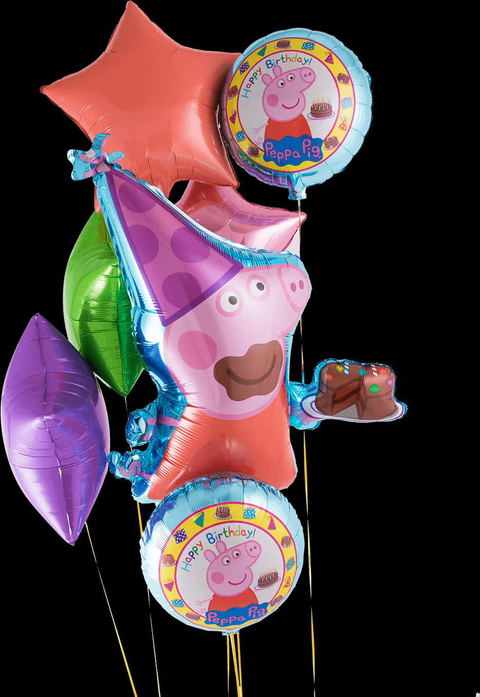 Peppa Pig Birthday Balloons PNG