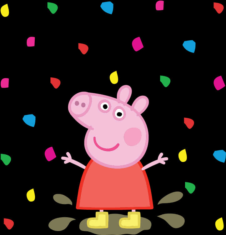 Peppa Pig Celebration Confetti PNG