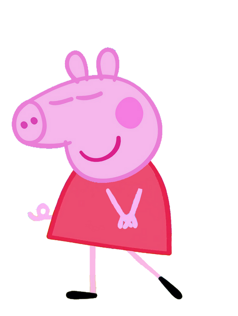 Peppa Pig Cheerful Pose PNG