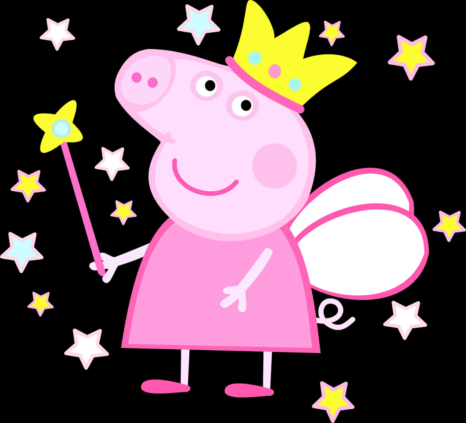 Peppa_ Pig_ Fairy_ Princess_ Vector PNG