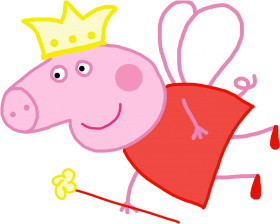 Peppa Pig Fairy Princess Cartoon PNG
