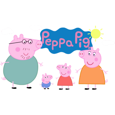 Peppa Pig Family Illustration PNG