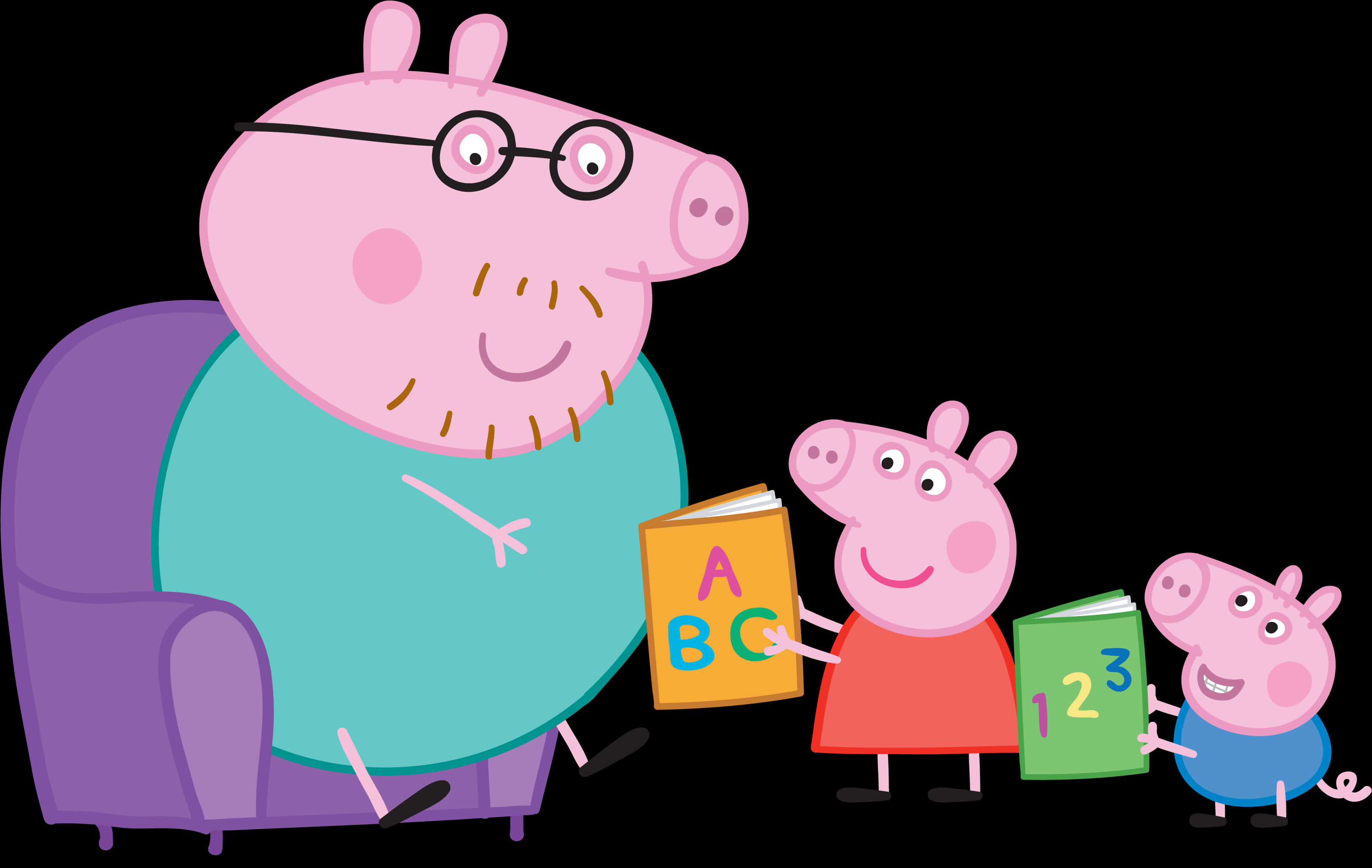 Peppa Pig Family Learning Time PNG